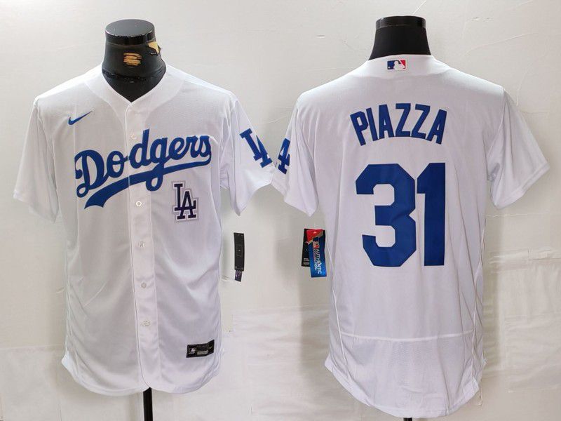 Men Los Angeles Dodgers #31 Piazza White Elite 2024 Nike MLB Jersey style 5->los angeles dodgers->MLB Jersey